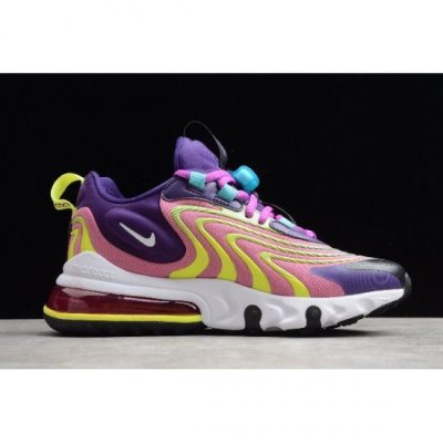 Nike Bayan Air Max 270 React Eng Eggplant/White/Magic Flamin Beyaz Koşu Ayakkabısı Türkiye - ZVQIPAZ